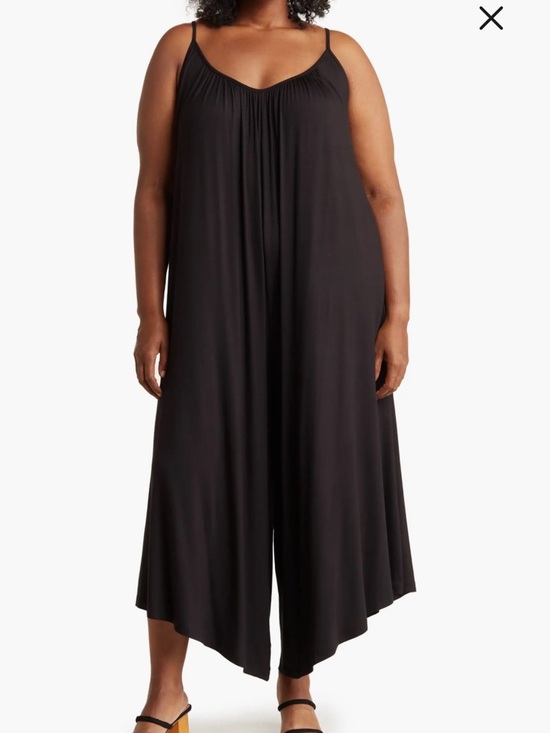 Renee C. Pants - Renee C. Black Flowy Wide-Leg Jumpsuit NEW 2X / 3X